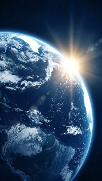 Sunrise over Earth's horizon captured in this beautiful Earth wallpaper