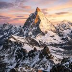 Mountains Wallpaper Sharp Peak Dusk