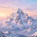 Mountains Wallpaper Snowy Peak Sunrise