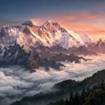 Mountains Wallpaper Sunrise Peaks