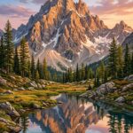 Mountains Wallpaper Sunset Reflection