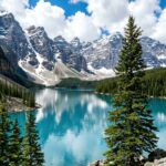 Mountains Wallpaper Turquoise Lake View