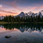Mountains Wallpaper Twilight Over Lake