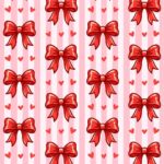 Red Aesthetic Wallpaper Bow Stripes