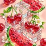 Red Aesthetic Wallpaper Cherries Watermelon