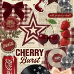 Red Aesthetic Wallpaper Collage Elements