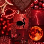 Red Aesthetic Wallpaper Collage Elements