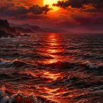Red Aesthetic Wallpaper Ocean Sunset