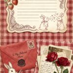 Vintage Red Aesthetic Wallpaper with Letter Design