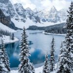 Snow Wallpaper Alpine Lake View
