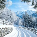 Snow Wallpaper Alpine Road