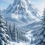 Snow Wallpaper Mountain and Trees