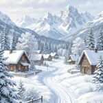 Snow Wallpaper Winter Village