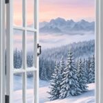 Snow Wallpaper Window Mountain View