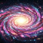 Starfield Nebula Wallpaper Bright Spiral Galaxy