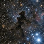 Starfield Nebula Wallpaper Dark Silhouette