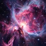Starfield Nebula Wallpaper Pink and Blue Clouds