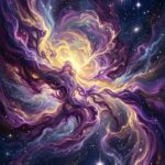 Starfield Nebula Wallpaper Yellow Core