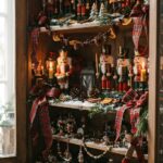Nutcracker Country Christmas Cabinet Decor Wallpaper