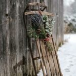 Rustic Sled Christmas Decor Country Christmas Wallpaper