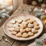 Cute Pink Christmas Heart Cookies Wallpaper
