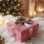 Cute Pink Christmas Gift Box Fluffy Wallpaper
