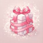 Cute Pink Christmas Gift Box Bow Wallpaper