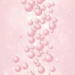 Cute Pink Christmas Hanging Ornaments Wallpaper
