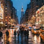 New York Christmas Empire State Building Wallpaper