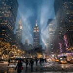 New York Christmas Empire State Building Wallpaper