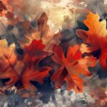 4K abstract autumn leaves, warm and earthy tones background HD.