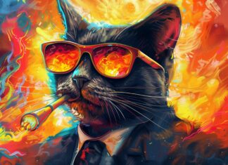 4K cool cat Wallpaper for Desktop.