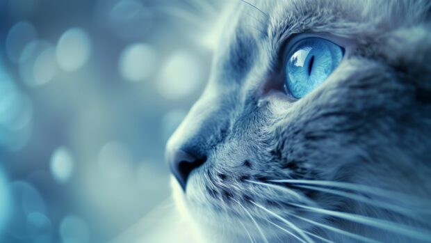 4K cool cat background for Desktop.