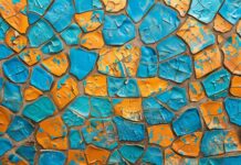 Abstract cracked texture, broken patterns, contrasting shades desktop wallpaper HD.