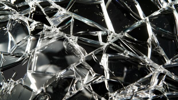 Abstract glass texture, shattered effect, shimmering light desktop wallpaper HD.