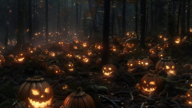 Aesthetic Halloween Background 4K for Desktop.