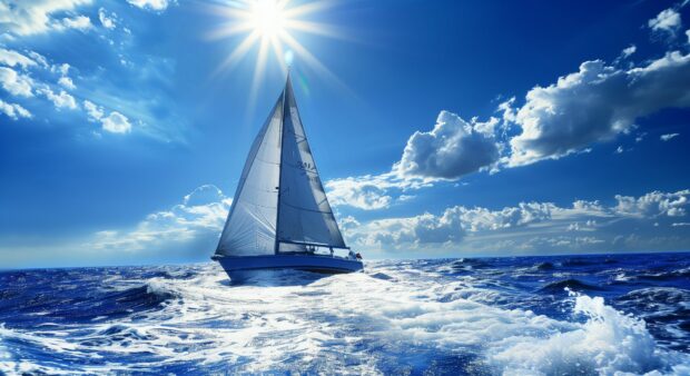 Boat Ocean Desktop Background High Definition.