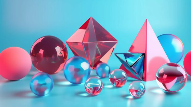 Cool 3d shapes wallpaper.
