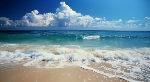 Cool beach wallpaper for desktop Full HD.