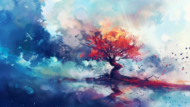 Cool watercolor image for desktop.