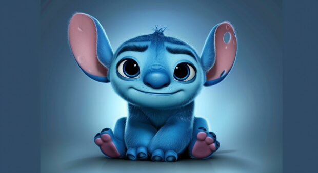 Cute Stitch Desktop Background Free Download.