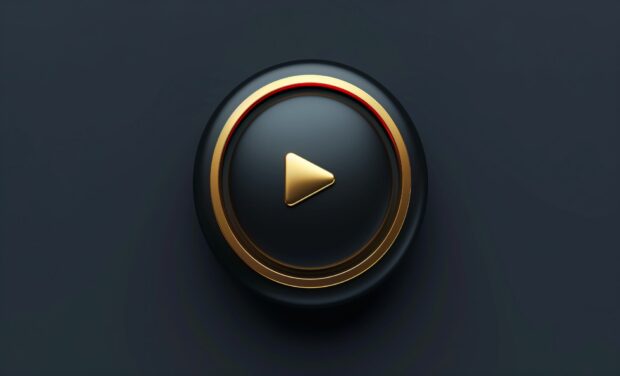 Elegant YouTube wallpaper HD with a luxurious feel, using gold and black color scheme.