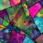 Free download Abstract stained glass, intricate color patterns wallpaper HD.