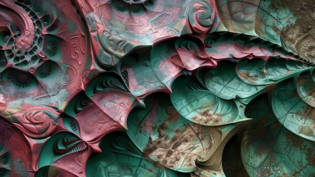 Free download abstract metallic texture, reflective surfaces, intricate details wallpaper HD.