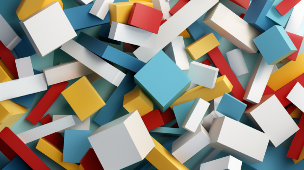 Geometric shapes in motion, dynamic 4K Abstract Wallpaper.