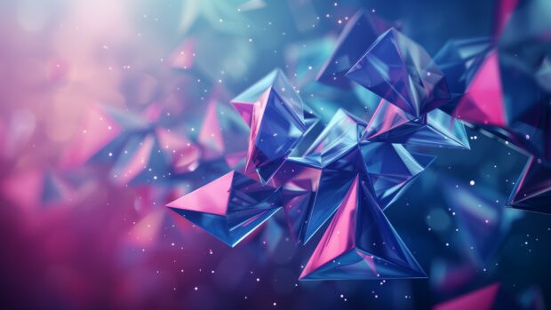 Geometric shapes in motion, dynamic abstract background HD.