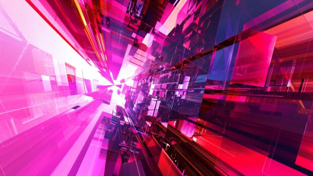 Geometric shapes in motion, dynamic abstract design wallpaper free download.