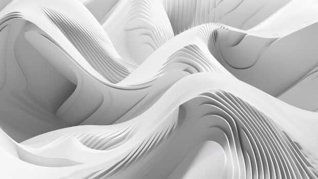Minimalist abstract waves, clean lines and curves.