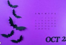 October 2024 Calendar Background HD.
