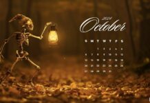 October 2024 Calendar Wallpaper for PC and Laptop.